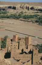 Elevated view over kasbah used in films including Lawrence of Arabia and Jesus of Nazareth.UNESCO World Heritage site