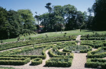 Castel  Saumarez Park. Formal topiary display.