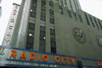 Radio City Music Hall exterior on 6th Avenue