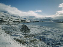 View south east across Loch in March snowfall.