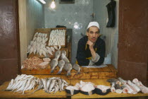 Fish for sale in the souk.Fez Market