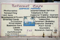 Internet cafe sign in Clifton