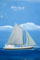 Wall painting in Clifton of water transport between the islands