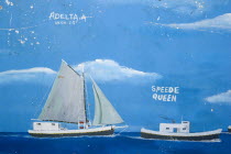 Wall painting in Clifton of water transport between the islands
