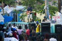 Guitarist and sound system at Easterval Easter Carnival in Clifton