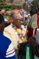 Woman amongst the Baptist congregation in Clifton at Easter morning harbourside service for those lost at sea