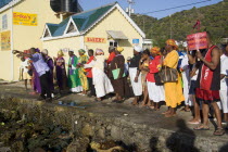 Baptist preacher and congregation in Clifton at Easter morning harbourside service for those lost at sea