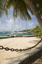 Clifton Harbour moorings and beach outside the Anchorage Yacht Club