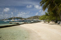 Clifton Harbour moorings and beach outside the Anchorage Yacht Club