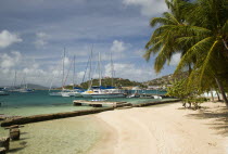 Clifton Harbour moorings and beach outside the Anchorage Yacht Club