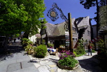 Porta Bella Restaurant and The Court of the Golden Bough shopping arcade on Ocean Avenue