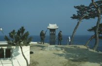 Armed guards on the east coast looking out from North Korean communist infiltrators. DMZ