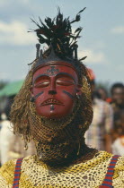 Masked dancer at Bapende Gungu FestivalZaire congo