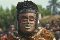 Masked dancer at Bapende Gungu FestivalZaire congo