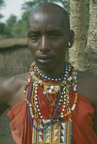 Masai guide wearing traditional jewellery