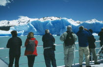 Iceburg viewing in the National Park Lago Argentino Brazo Upsala.