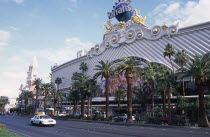 USA, Nevada, Las Vegas, Harrahs hotel and casino exterior.