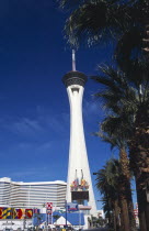 USA, Nevada, Las Vegas, Stratosphere hotel and casino on the Strip.