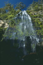 View looking up Moran Falls