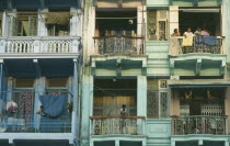 Ornate balconies at Kyaiktiyo PagodaMyanmar  Burma