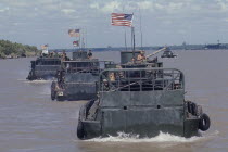US Navy Tango armoured troop carriers in the Mekong Delta