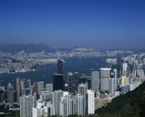 View over HK Harbour & skyline