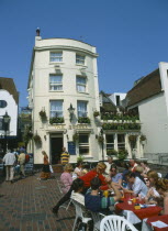 East Street . The Sussex pub exterior with diners seated outside.Public HouseBar