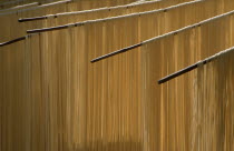 Noodles hanging to dry in the open air