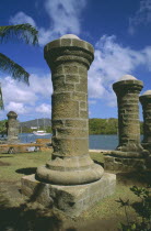 Pillars by the slipway