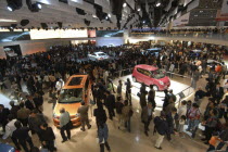 The Tokyo Auto Show  general view of the crowds at the Nissan exhibitCarAutomobile