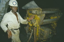 Working underground in the Arcturus gold mine.