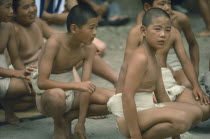 Young sumo wrestlers.