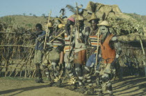 Nuba masqueraders from Heiban