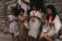 Kogi girls making bags