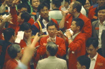 Busy Derivatives Trading Floor of the Singapore Stock Exchange. SGX