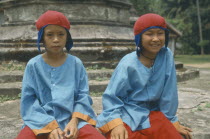 Two boys in traditional dress for new year