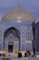 Entrance and dome of the Sheikh Lotfallah Mosque in Emam Khomeini Square  Isfahan