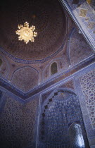 Interior dome and walls of the Gur Emir monument  built by Tamerlan as a Tomb for his son