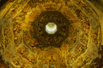 Duomo interior with fresco of the Last Judgement on cupola ceiling by Vasari and completed by Zuccari 1572-4