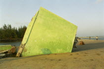 The remains of a house destroyed by the Indian Ocean Tsunami lie on the beachfront at Nagapattinam.natural disaster