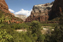 General view of valley and cliffs.