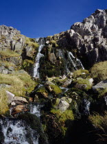 Stream and waterfall from Coire a  Mhadaidh  North side of Ben More Assynt