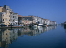The seaside town by the Adriatic Sea.  South end of Laguna Venata   Ferry and Fishing Port.