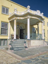 The Castle of Good Hope. Yellow Colonial building with steps leading to The Kat Balcony where historically proclamations where made.Oldest  colonial building in South Africa 1666-79