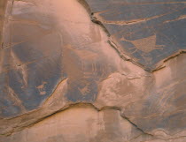 Petroglyphs on a cave wall On the Back Country Jeep Tour