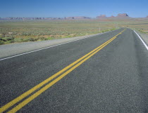 View from the east on Highway 163 leading to the valley