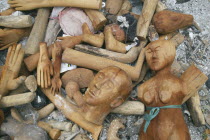 Voodoo effigies of body parts for use in spells. Brasil
