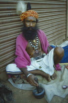 Herbalist and medicine man selling alternative cures.