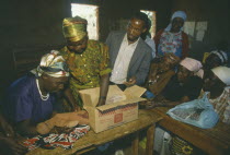 Training traditional midwives or birth attendants with the aid of a cardboard box and ragdoll.