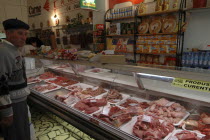 Modern well stocked meat shop selling a wide variety of fresh meatAgricultural produce available products